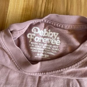 Pebby Forevee plain dusty pink tee size XL